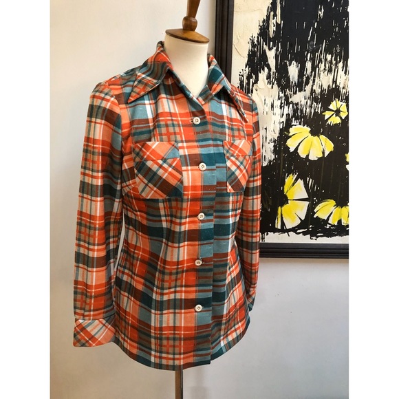 Raddest vintage plaid button down - Picture 2 of 8